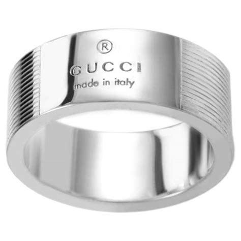 gucci cigar band ring|GUCCI Logo Cigar Band Ring 925 Sterling Silver .